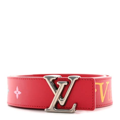 lv new wave belt|LOUIS VUITTON Calfskin 35mm LV New Wave Belt 80/32 Red .